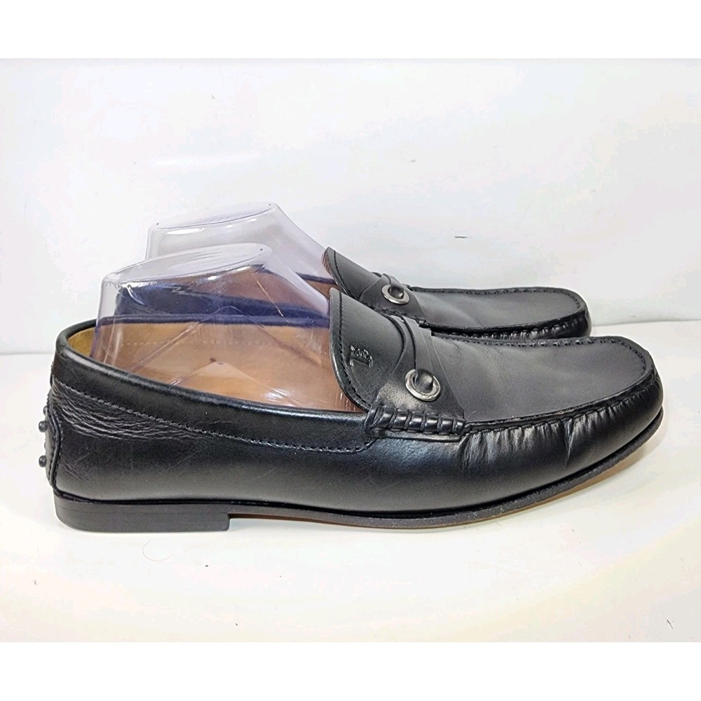 Tod's Italian Black Leather Slip On Loafers Driving Shoes Mens UK 7 US 8 Luxury